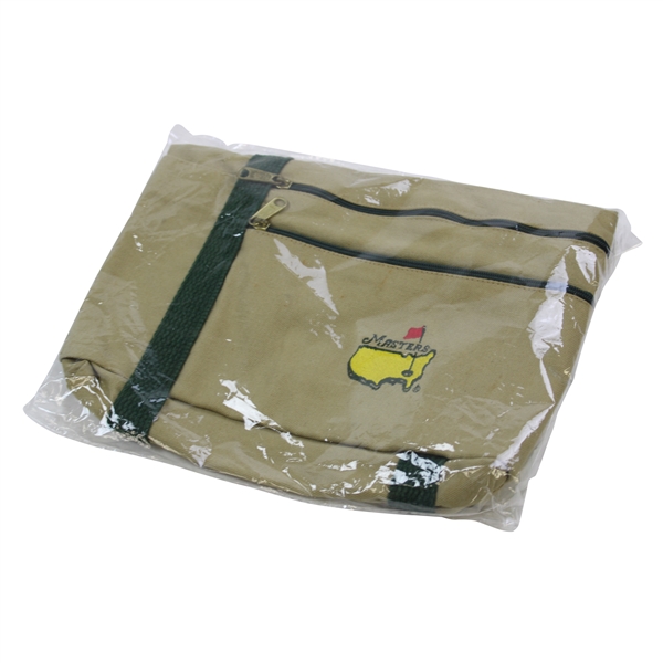 Masters Logo Green & Tan Bag In Original Plastic Package