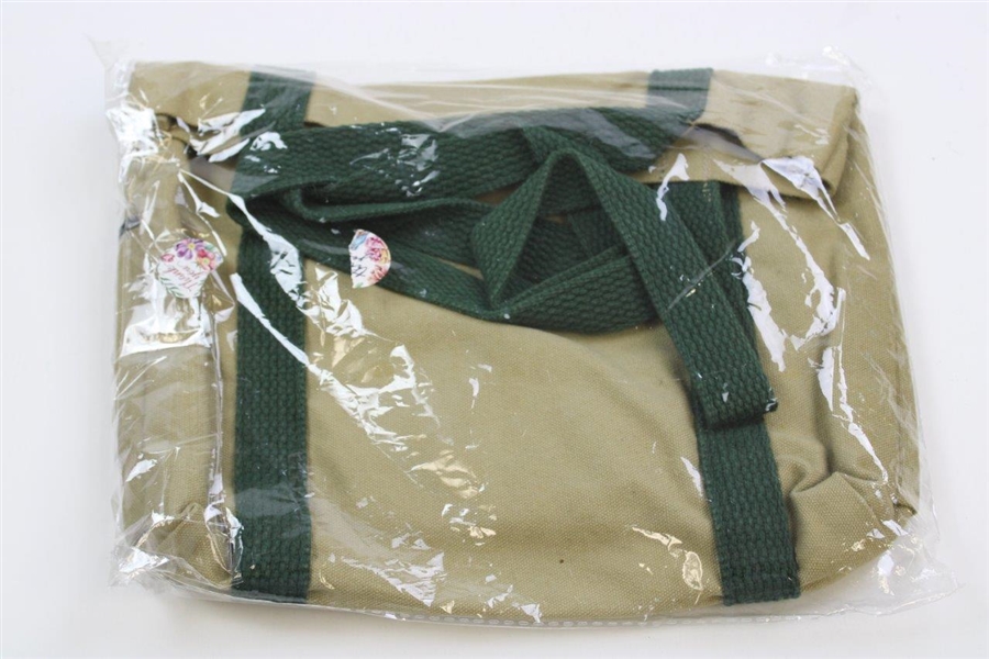 Masters Logo Green & Tan Bag In Original Plastic Package