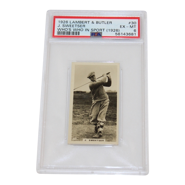 J. Sweetser 1926 Lambert And Butler PSA Graded 6 Card #56143681