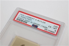 J. Sweetser 1926 Lambert And Butler PSA Graded 6 Card #56143681