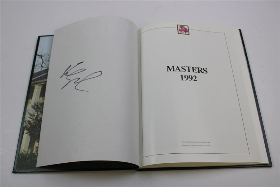 Fred Couples Signed 1992 Masters Tournament Green Annual Book JSA ALOA