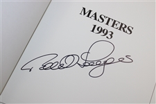 Bernhard Langer Signed 1993 Masters Tournament Green Annual Book JSA ALOA