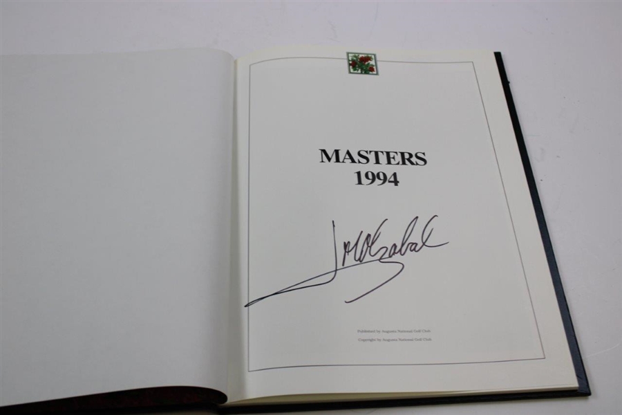 Jose Olazabal Signed 1994 Masters Tournament Green Annual Book JSA ALOA