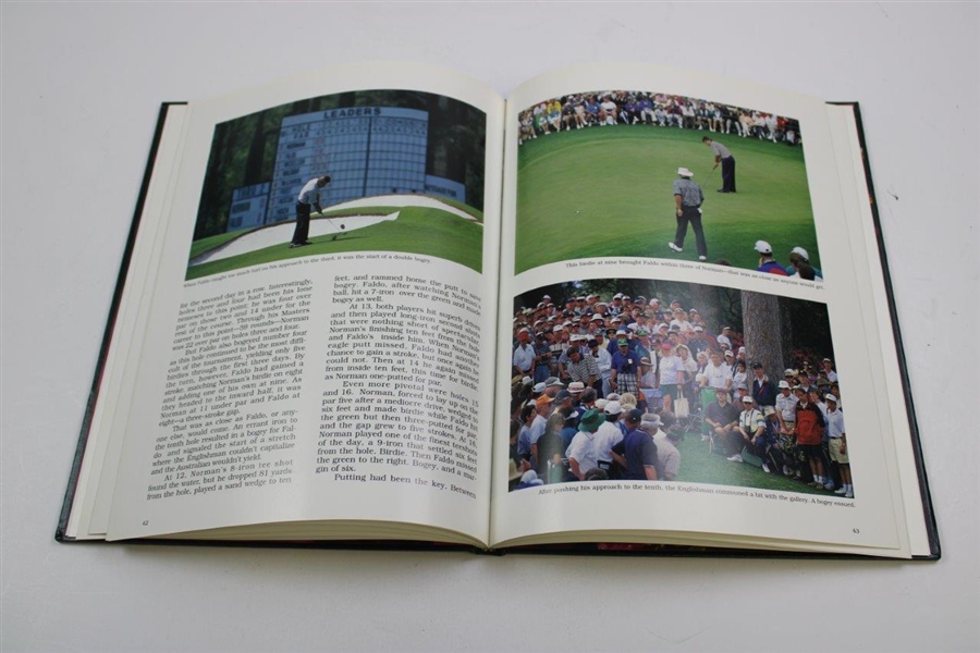 Nick Faldo Signed 1996 Masters Tournament Green Annual Book JSA ALOA