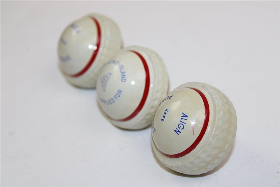 Set of Three (3) Classic Align Pure Strike 'Super' Putting Training Aid Golf Balls in Case