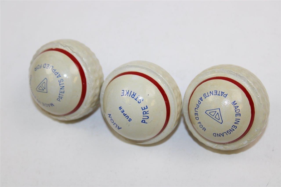 Set of Three (3) Classic Align Pure Strike 'Super' Putting Training Aid Golf Balls in Case