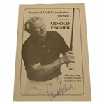 Arnold Palmer Signed 1978 Natl Golf Foundation Dinner Program Honoring Palmer JSA ALOA