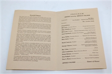 Arnold Palmer Signed 1978 Nat'l Golf Foundation Dinner Program Honoring Palmer JSA ALOA
