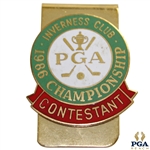 1986 PGA Championship at Inverness Club Contestant Badge - Bob Tway Winner