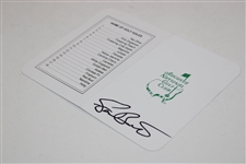 Low Amateur Sam Bennett Signed Augusta National GC Scorecard JSA ALOA