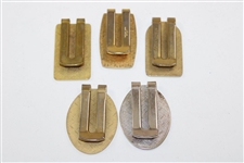 Five (5) Undated Pete Davison PGA Tour Money Clips