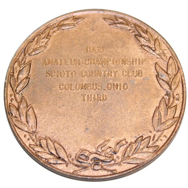 1968 US Amateur Championship at Scioto 3rd Place Bronze Medal