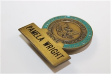 Pamela Wright 1992 Women's US Open Contestant Badge Oakmont Country Club
