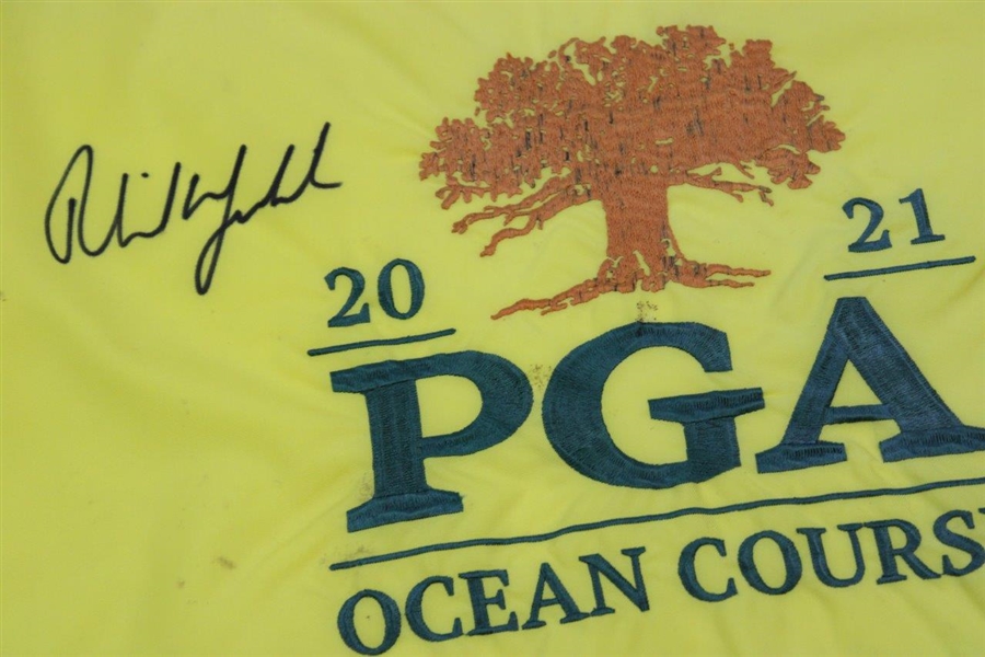 Phil Mickelson Signed 2021 PGA Championship At Kiawah Course Flown Flag JSA ALOA