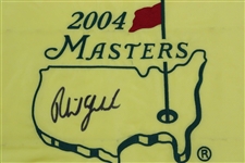 Phil Mickelson Signed 2004 Masters Embroidered Flag JSA ALOA