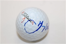 Gary Woodland Signed Personal Used Wilson Golf Glove & Titleist Golf Ball JSA ALOA