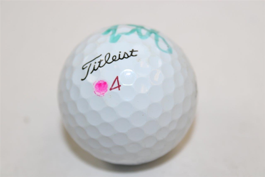 Bubba Watson Signed Personal Used Titleist 4 Logo Golf Ball JSA ALOA