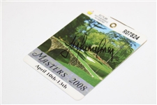 Trevor Immelman Signed 2008 Masters Tournament SERIES Badge #R07824 JSA ALOA