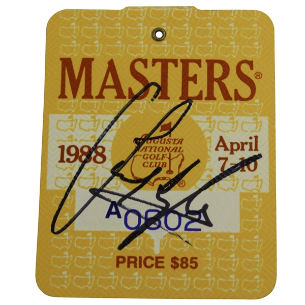 Sandy Lyle Signed 1988 Masters Tournament SERIES Badge #A0602 JSA ALOA