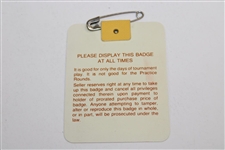 Sandy Lyle Signed 1988 Masters Tournament SERIES Badge #A0602 JSA ALOA
