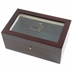 Augusta National Deluxe Wood Valet Box W/ Glass Top