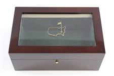 Augusta National Deluxe Wood Valet Box W/ Glass Top