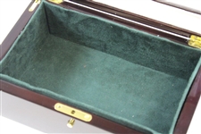 Augusta National Deluxe Wood Valet Box W/ Glass Top