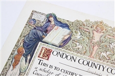 Henry Cotton London County Council Passed Scripture Knowledge Certificate