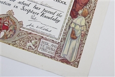 Henry Cotton London County Council Passed Scripture Knowledge Certificate