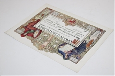 Henry Cotton London County Council Passed Scripture Knowledge Certificate