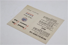 Oakland Hills Country Club Used Scorecard
