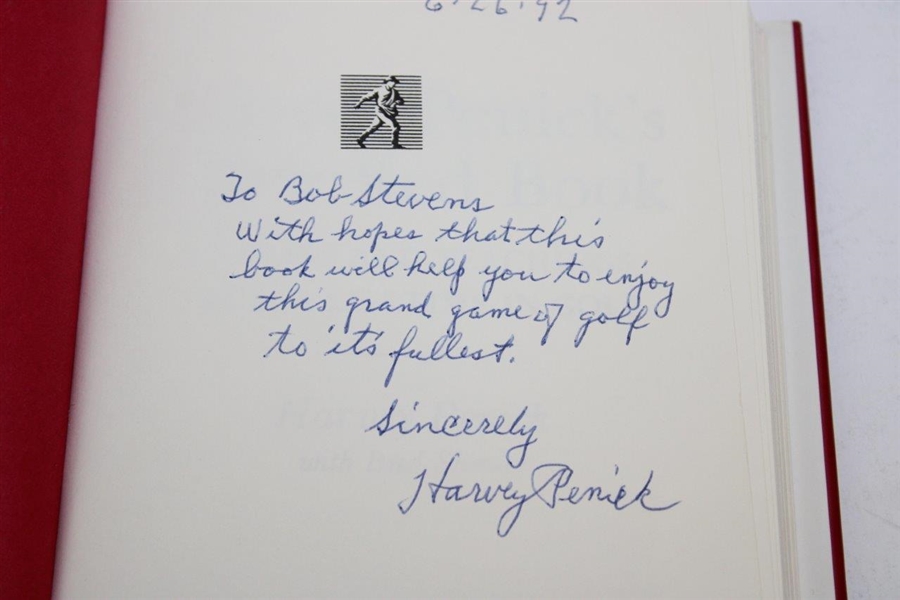 Harvey Penick Signed Copy Of 'Harvey Penick's Little Red Book' JSA ALOA