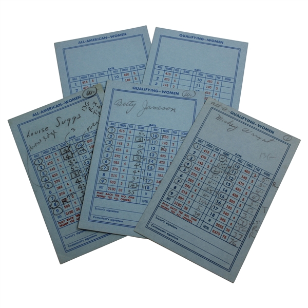 5 Scorecards From The All American Womens Tournament 3 Used And 2 Unused