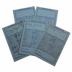 5 Scorecards From The All American Womens Tournament 3 Used And 2 Unused