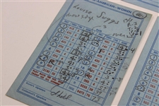 5 Scorecards From The All American Womens Tournament 3 Used And 2 Unused