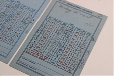 5 Scorecards From The All American Womens Tournament 3 Used And 2 Unused