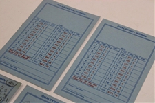 5 Scorecards From The All American Womens Tournament 3 Used And 2 Unused