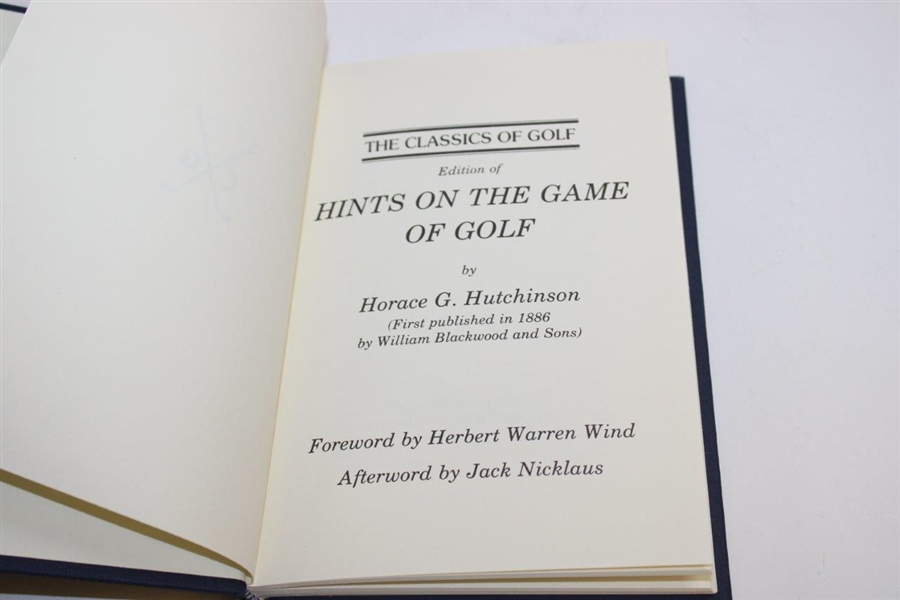 Herb Warren Wind And Robert Macdonald Signed 'Hints On Golf' By Horace Hutchinson JSA ALOA