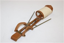 Wood Golf Bag & Clubs Standup Display