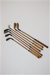 Wood Golf Bag & Clubs Standup Display