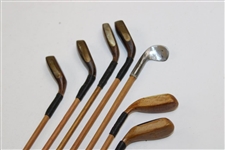 Wood Golf Bag & Clubs Standup Display