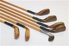 Wood Golf Bag & Clubs Standup Display