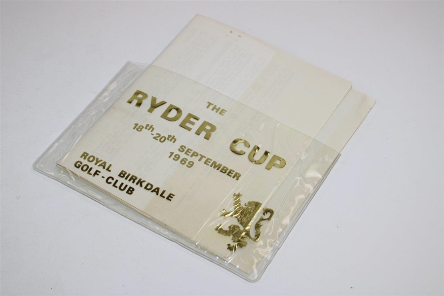 1969 Ryder Cup PGA Information Guide, Team Rosters & Press Welcome With Ryder Cup Pouch