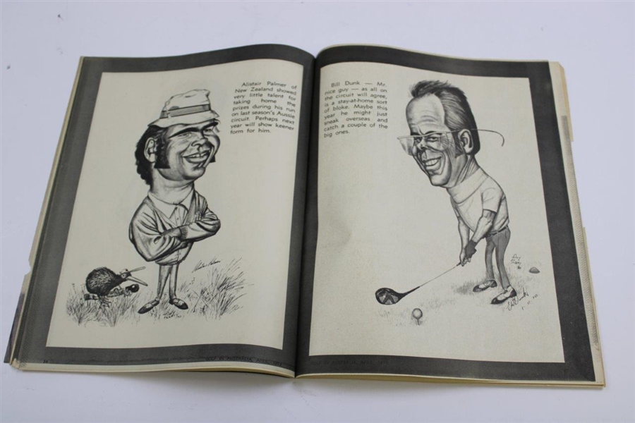 Golf In Australia Magazine Signed By Cover Artist Tony Rafty Addressed to Sam Snead