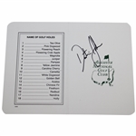Dustin Johnson Signed Masters Scorecard JSA ALOA