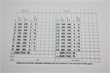 Dustin Johnson Signed Masters Scorecard JSA ALOA