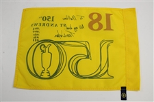Tom Watson Signed & Personalized 150th Open St. Andrews Flag w/Years Won JSA ALOA