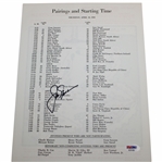 Jack Nicklaus Signed 1986 Masters Pairing Sheet PSA FULL #AE91305