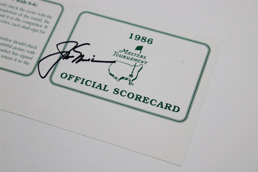 Jack Nicklaus Signed 1986 Masters Scorecard PSA #X02533