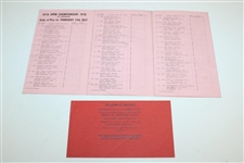 1978 Open Championship At St. Andrews Pairing Sheet, Season Ticket, Program & Parking Pass